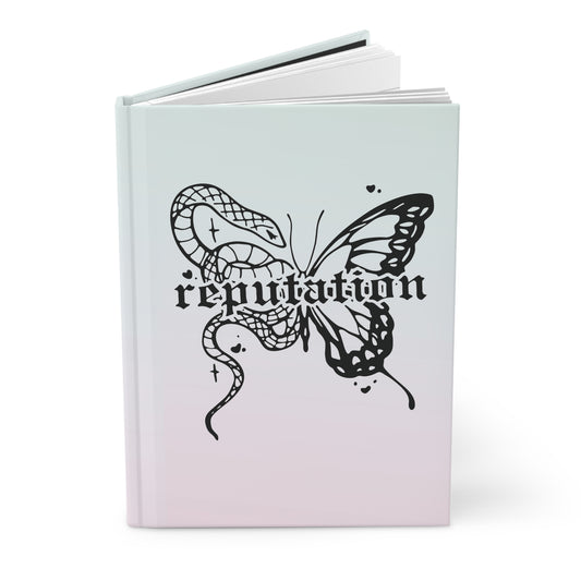 REPUTATION Butterfly and Snake design. Perfect Gift For Swifties! Hardcover Journal Matte