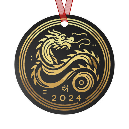 2024 year of the Dragon Chinese New Year  Metal Ornaments