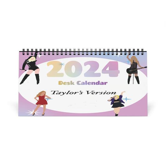 Taylor Swift Simple Lyrics Calendar. Swiftie 2024 Desk Calendar with Fun Lyrics Each Month