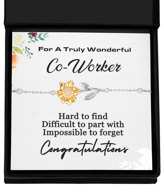 Co worker- Retirement Gift- Sunflower Bracelet