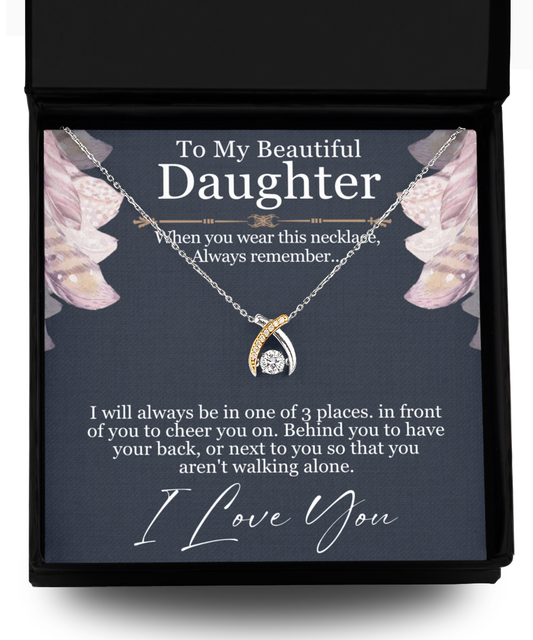 Daughter Wish Bone Necklace Gift- Just Because